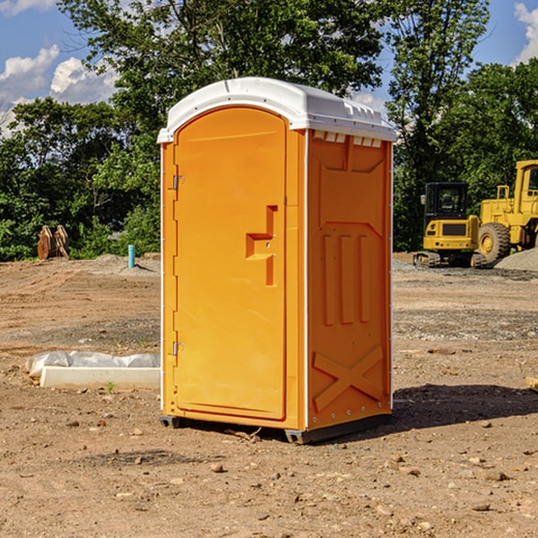 how often are the portable restrooms cleaned and serviced during a rental period in Ionia County Michigan